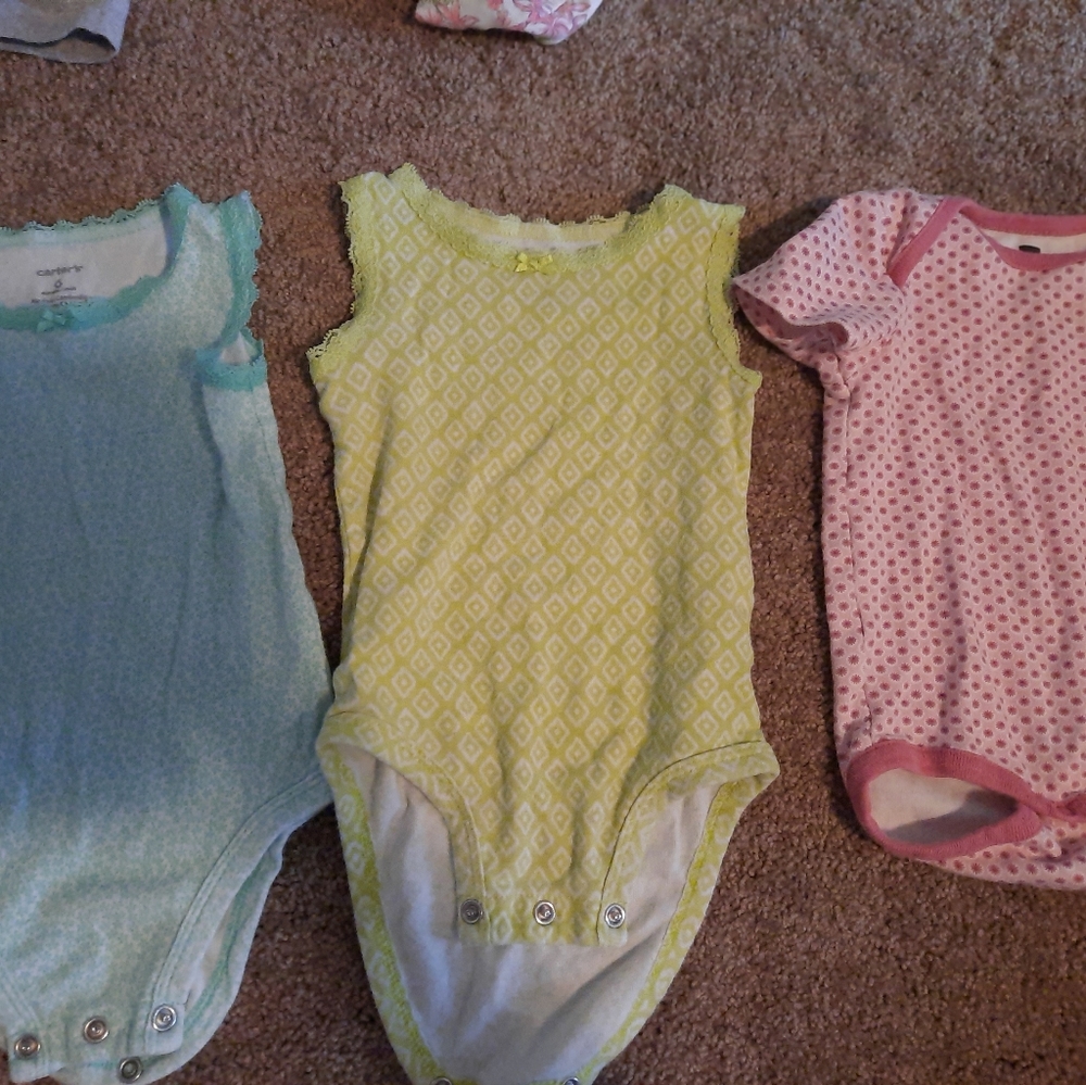 Set of summer onesies girls 6 months